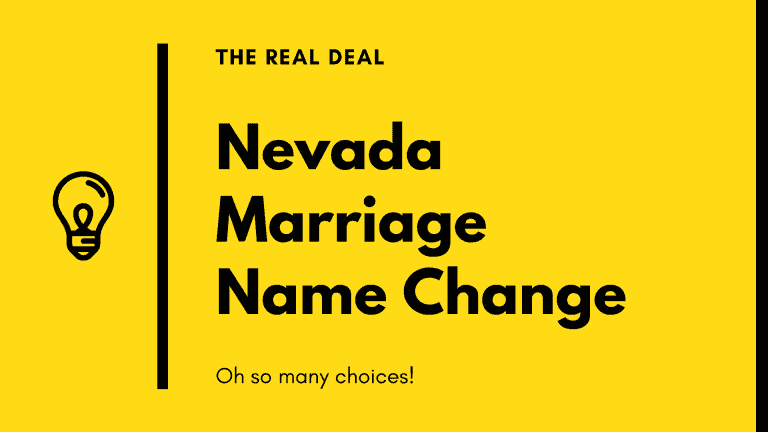 Nevada's many marriage name change options