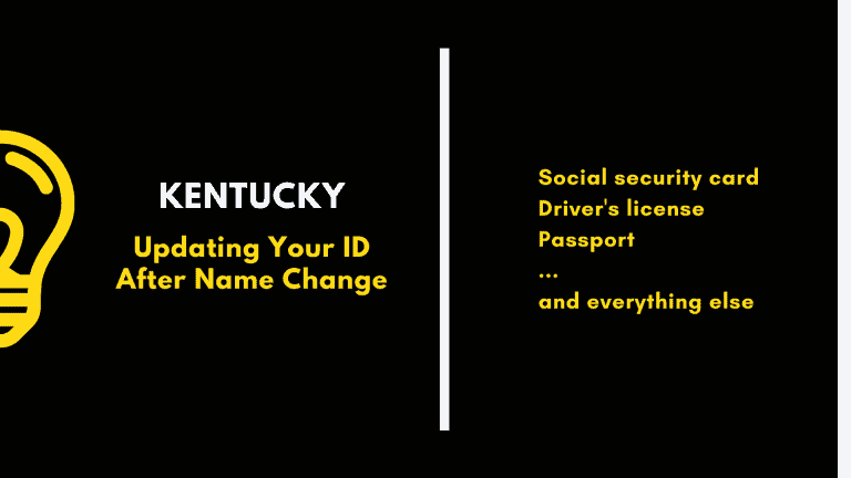 Kentucky, updating your ID after name change