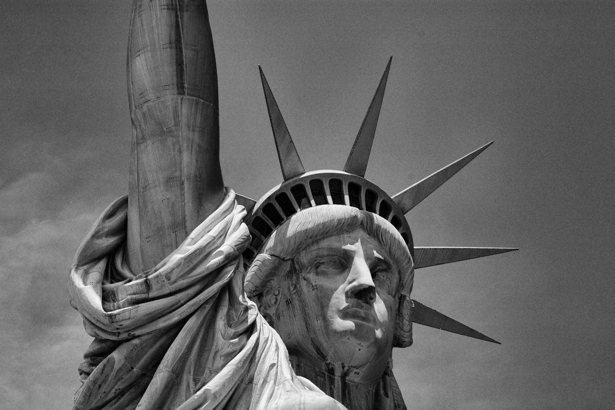 Statue of Liberty on Liberty Island in New York Harbor