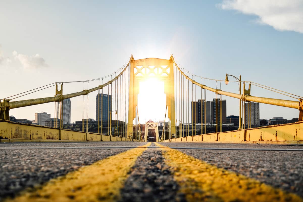 Tenth Street Bridge in Pittsburgh, Pennsylvania